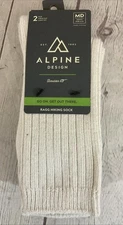 Alpine Design Crew Cut Acrylic & Wool Blend Ragg Hiking Socks Multicolor MD 6-9