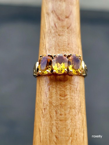 ❤️10k Size 6.75 Beautiful Solid Yellow Gold Citrine Gemstone Ring! - Picture 10 of 11