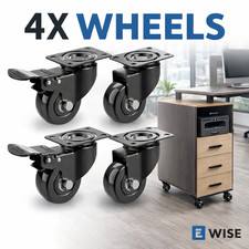 4 X Heavy Duty 50mm Swivel Castor Wheels Trolley Furniture Casters PU 200kg