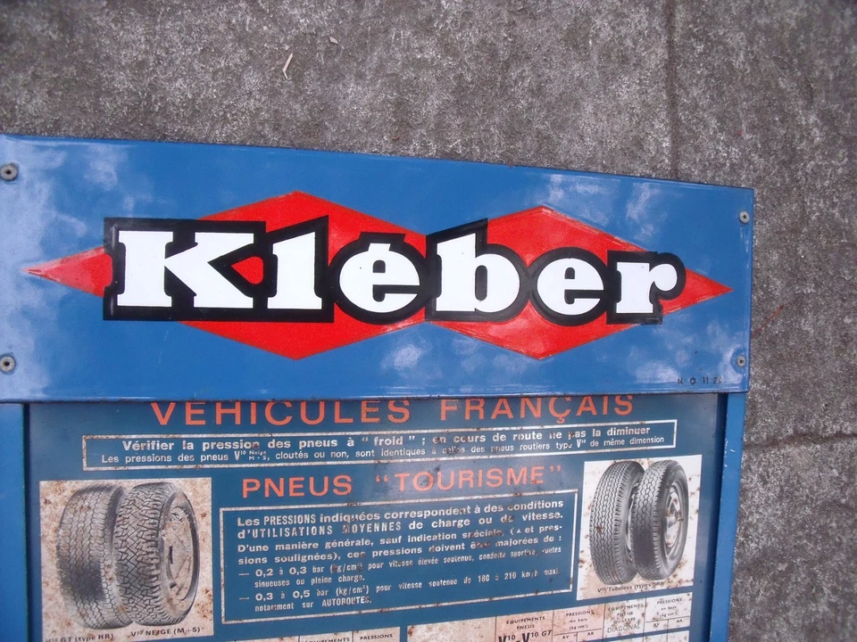 plaque garage atelier KLEBER ALPINE CG FACEL MATRA PANHARD SOVAM SIMCA BERLIET - Photo 3/4