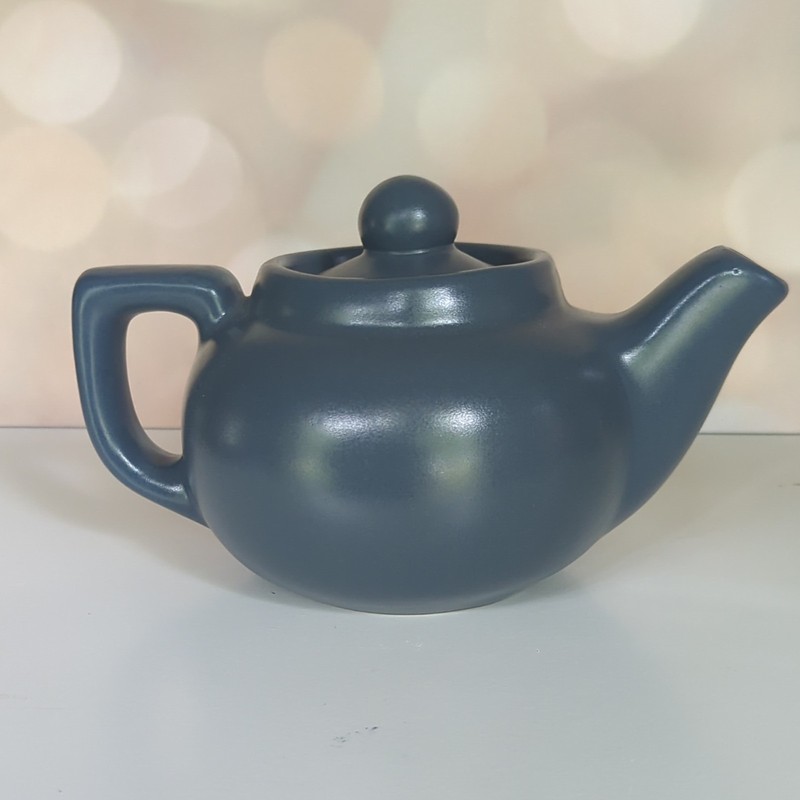 HF Coors Pottery Gray Ceramic Restaurant Ware Teapot | Tucson AZ USA