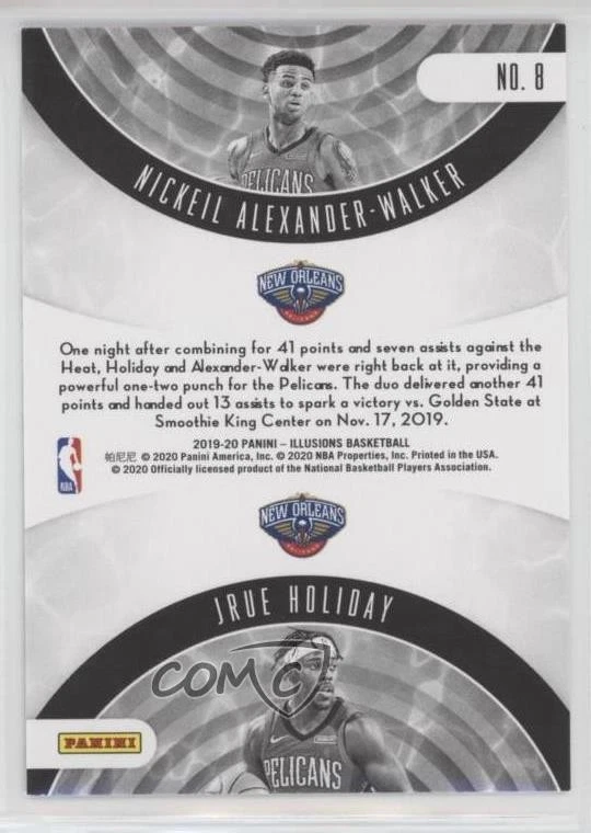2019-20 Panini Illusions Emerald Jrue Holiday Nickeil Alexander-Walker #8 RC - Image 2 of 2