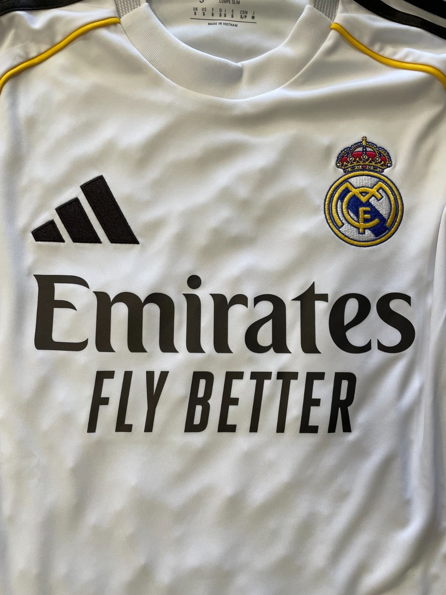 adidas Real Madrid Home Long Sleeve Jersey 25/26 - White/Yellow