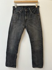 Levi  s LVC 505-0217 Selvedge Denim Jeans Black 32x29.5 Actual Patching