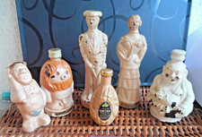 Vintage KONVOLUT Figurenflasche Glas 6 St. Mitiatur Flaschen