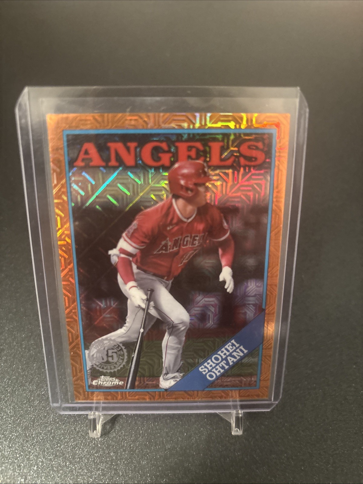 2023 Topps Series 2 Silver Pack Chrome Shohei Ohtani 1988 Orange Refractor 18/25