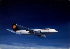 Lufthansa Airbus A310 300 vintage postcard engineering stats b681