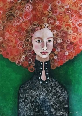 acrylic on cardboard  by Mabel Tey 50x70 cm T : alma cuban beautiful art 