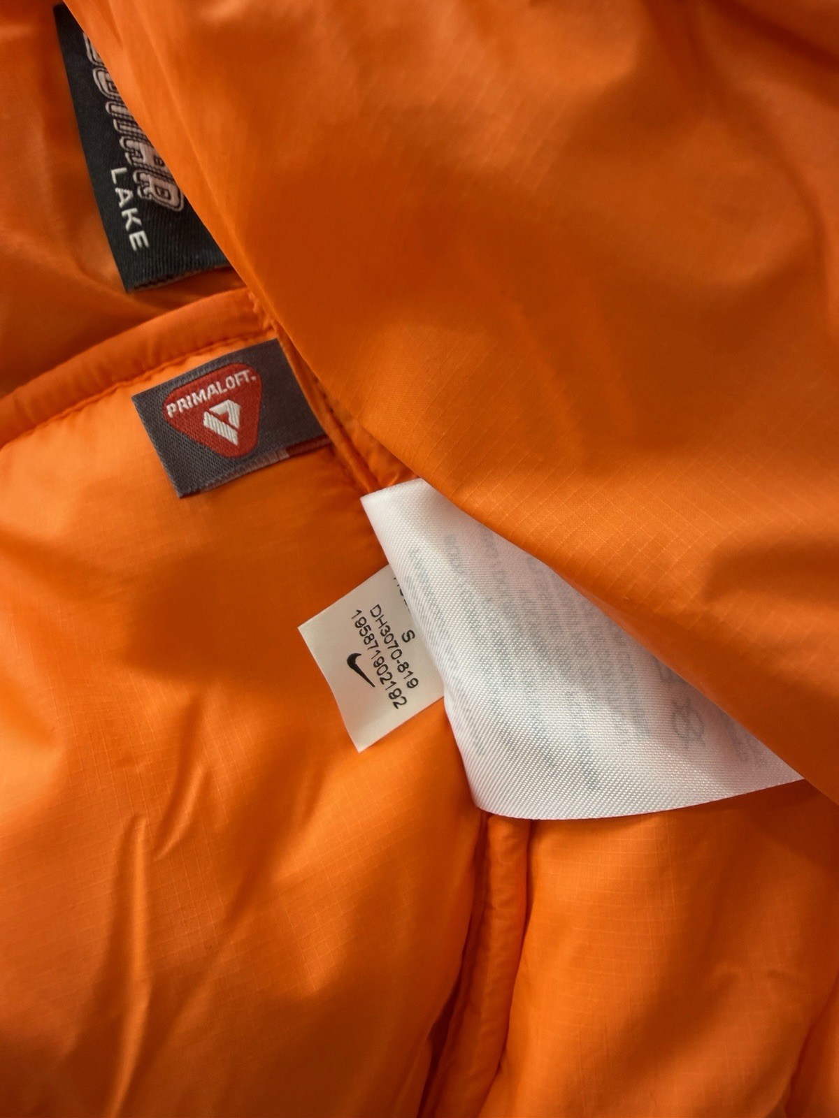 Nike ACG Therma-FIT ADV Lunar Lake Orange Puffer Down Jacket Men's Size Small