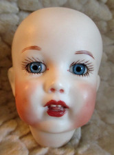 Vintage SFBJ 251 Paris 10 Bisque Porcelain Doll Head with Rosy Cheeks