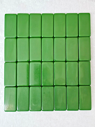 VTG Crisloid “Star-Brite” Dominoes Green Bakelite Catalin Complete w/ Box & Rule - Picture 4 of 12