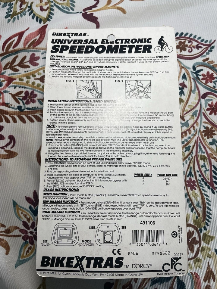 Vintage 1991 Universal Electronic Bicycle Speedometer BikeXtras New Old Stock - Image 3 of 4