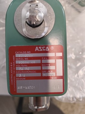 ASCO E210D95 Magnetventil 24V 11,2W 3/4'' Zoll Luft Wasser 2,8Bar