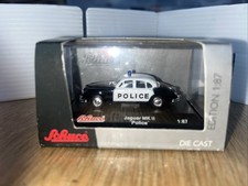 Schuco Jaguar Mk11 Police 1:87 Scale Model Car Excellent Condition Boxed Rare