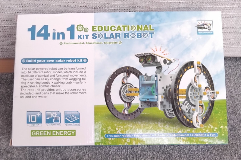14 In 1 Educational Solar Robot Kit STEM Science DIY Build Toy New Open Box