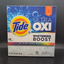 1X Tide Ultra Oxi Whitening Boost All In One Laundry Booster 57oz 66 Load Powder
