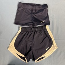Nike Dri-FIT Women’s Small Running Shorts Lot 2 Compression &Lined Athletic Navy