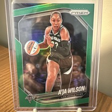 2025 Panini Prizm WNBA Aja Wilson Green Prizm #76 Las Vegas Aces- MVP- Champ! 
