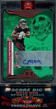 2022 Panini Illusions Cordarrelle Patterson Trophy Collection Auto GREEN #4 5/5