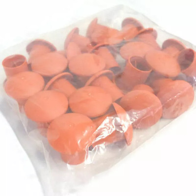 Bag of 25-Pack #3 to #8 Plastic Orange Rebar Safety Caps