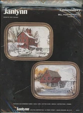Vintage Janlynn Mill Pond Waterfall Embroidery Frames Kit