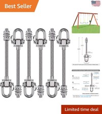 Secure  Easy Install Swing Hangers - Heavy Duty Stainless Steel, Set of 6