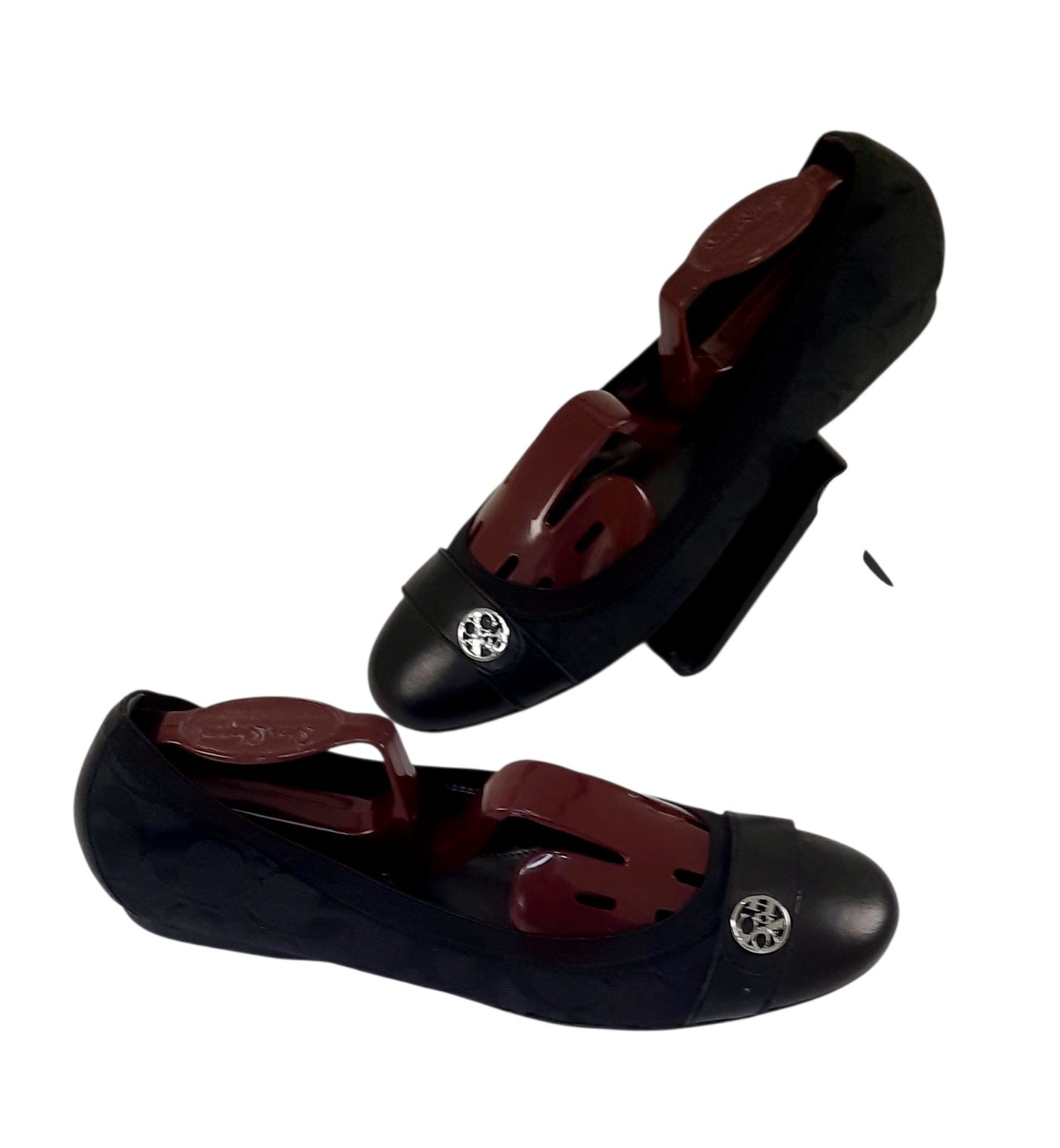 COACH CHELSEY SLIP ON BLACK BALLET FLATS WOMENS SZ 8 B