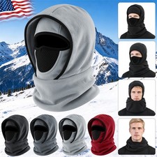 3-in-1 Winter Warm Fleece Balaclava Mask Neck Warmer Windproof Thermal Hood Cap