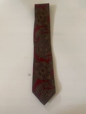 Gitman Bros. Burgundy Paisley Silk Tie. Made In USA 100 Silk