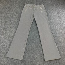 Dolce & Gabbana Womens Trousers Pants Bootcut Flare 30 30 UK12 Striped Buttons