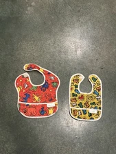 Keith Haring Radiant Baby Print By Bumkins Infant Toddler Waterproof Lot Of 2