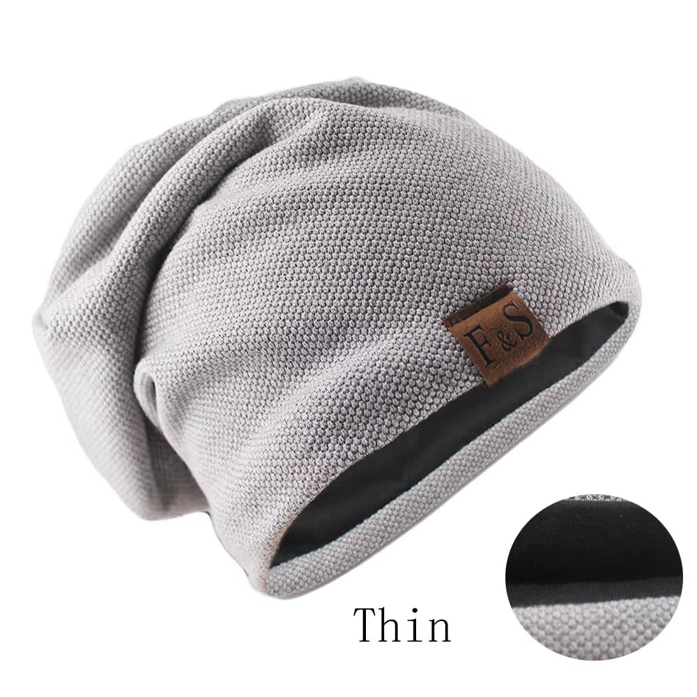 Fashion Bonnet Hat for Men and Women Autumn Knitted Solid Co