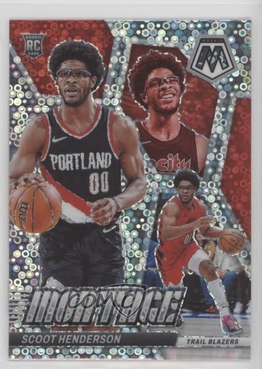 2023 Panini Mosaic Montage Fast Break Prizm Scoot Henderson #22 Rookie RC 0z0v