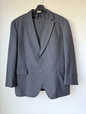 JoS. A. Bank 2-Pcs Suit Check Gray Jacket Blazer 44S Pants 33x29 or 27.5 Wool