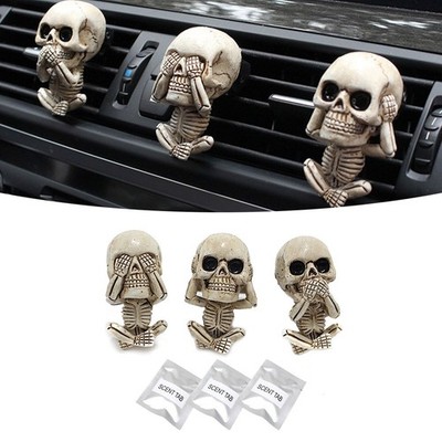 Aromatic Skull Design Auto Lüftungsclips 3er Set für täglichen Fahrkomfort
