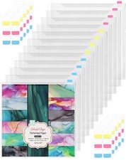 12 Pcs Scrapbook Storage Organizer - 12 x 12 Inch Paper with 60 Pcs Sticky In...