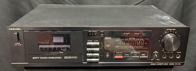 Toshiba Black Stereo Cassette Tape Deck Model PC-G22 - AS IS! READ DESCRIPTION!