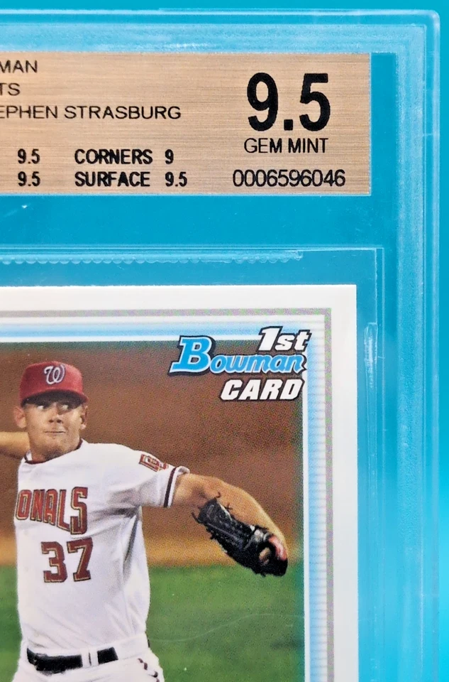 Stephen Strasburg - Bowman Prospects 2010 - Washington Nationals BGS 9,5 GEMA MT Foto 3 de 4