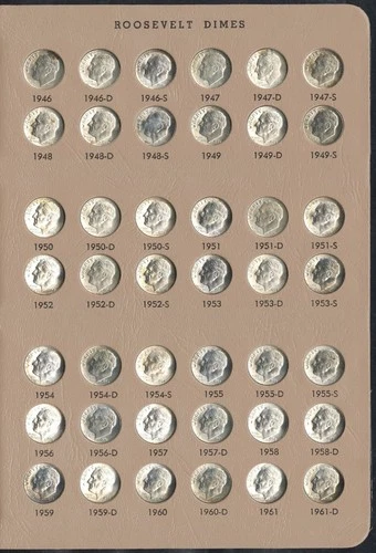US Coins Roosevelt Dimes Complete Set 1946–2014 Silver & Proofs NO RESERVE!