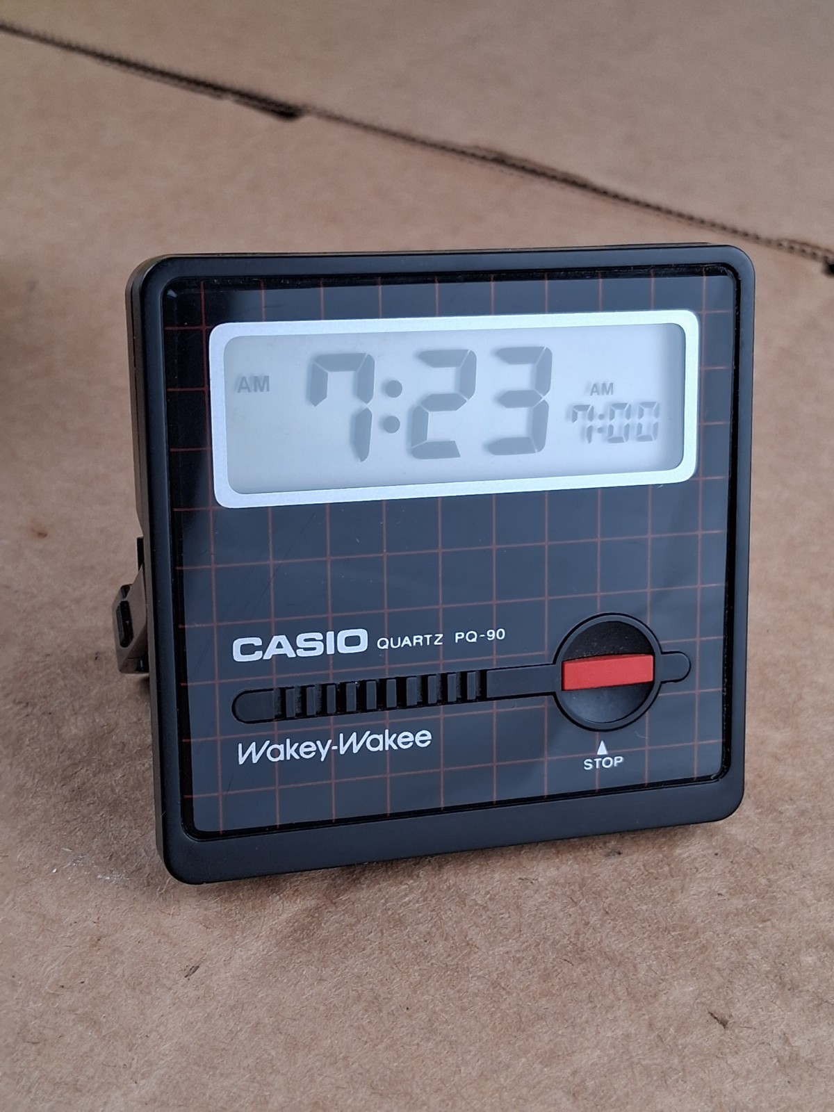 Vintage Casio PQ-90 Travel Alarm Clock Wakey-Wakee Japan Tested Working