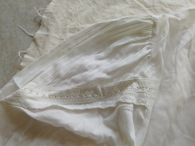 Bluse 50 VINTAGE 80er Landhaus Dirndl Baumwollspitze 3/4 Arm weiß ANGELIKA MODEN