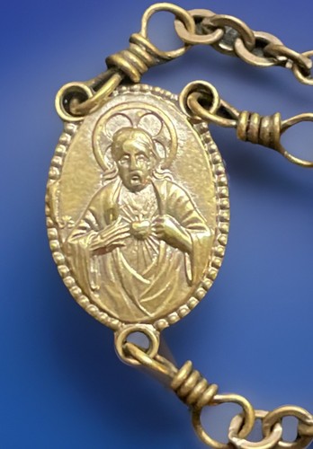 Vintage Catholic Ball Bearing 5 Decade Rosary, Laminated Crucifix - Picture 3 of 6