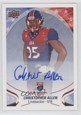 2017 Upper Deck USA Football Flag Wave Auto Christopher Allen #89 Auto 0h1