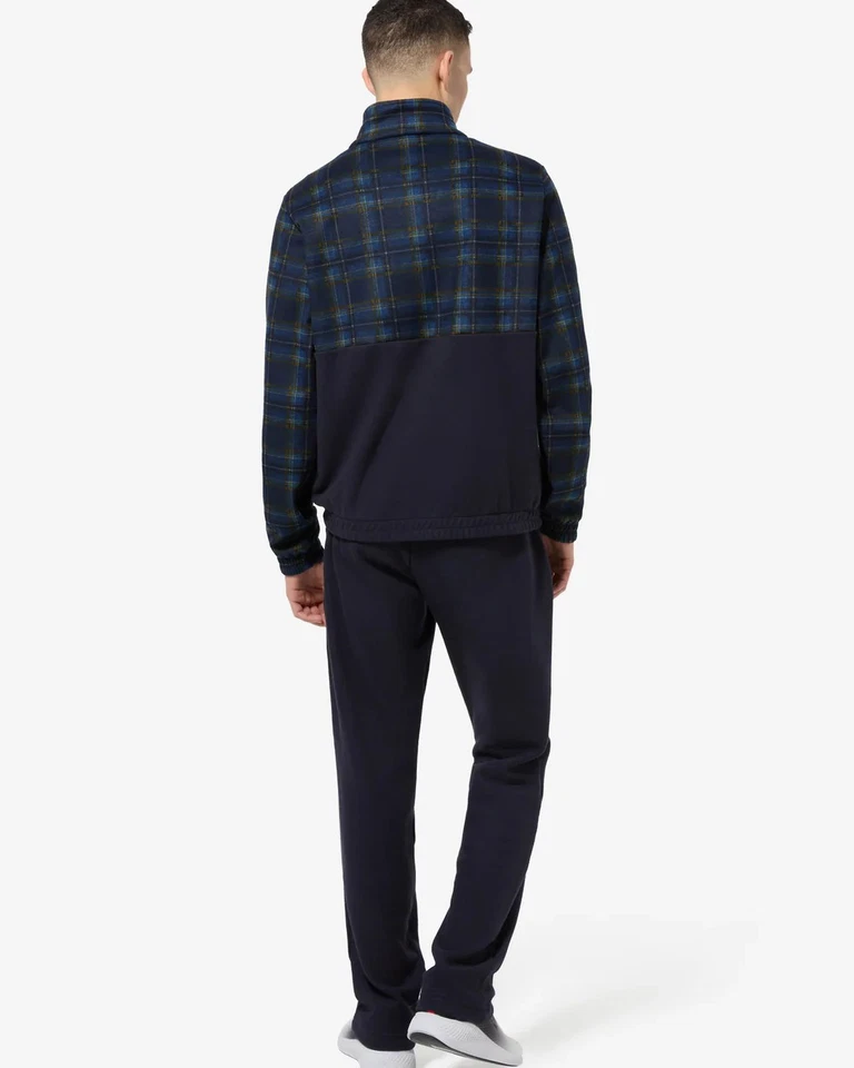  Voller TrainingsAnzug HERREN Australian Check softech Blau Baumwolle Polyester - Bild 3 von 4