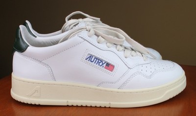 AUTRY Medalist Women's Low Sneakers in White & Green Leather Size 41 US 11