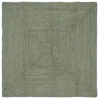 Bereichsteppiche Rechtwinklig Olive GrüN 160 X 160 Cm Jute Innenteppich Moderner
