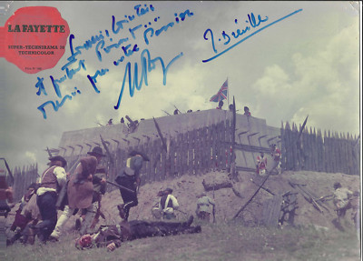 Doppelautogramm von Jean DREVILLE und Michel LE ROYER auf Filmfoto