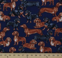 Timeless Treasures Navy Dachshunds C3190 100% Cotton Fabric By The Yard Timeless Treasures Navy Dachshunds C3190 100% Cotton Fabric By The Yard