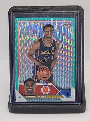 2023 Topps Chrome BRONNY JAMES McDonald's All-American Aqua Wave Refractor /199
