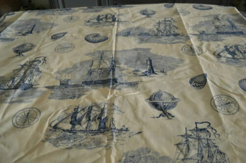 Textiles anciens du XXe siècle bleus ameublement